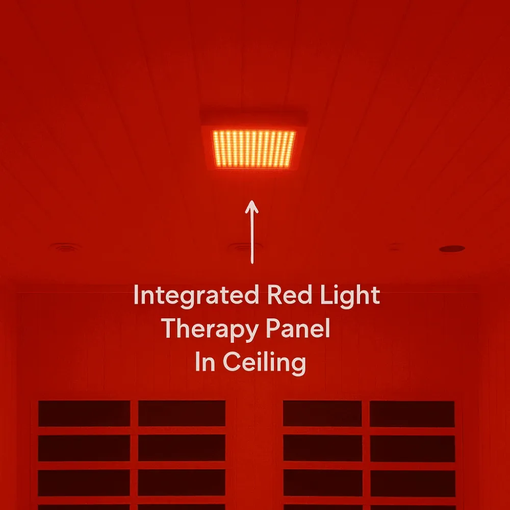 Maxxus 2-Person Low EMF FAR Indoor Infrared Sauna + Rood Light Therapy | MX-K206-01