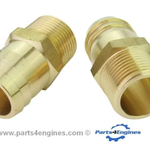 Perkins M90 Puur Water Pump Hose Tails Pair