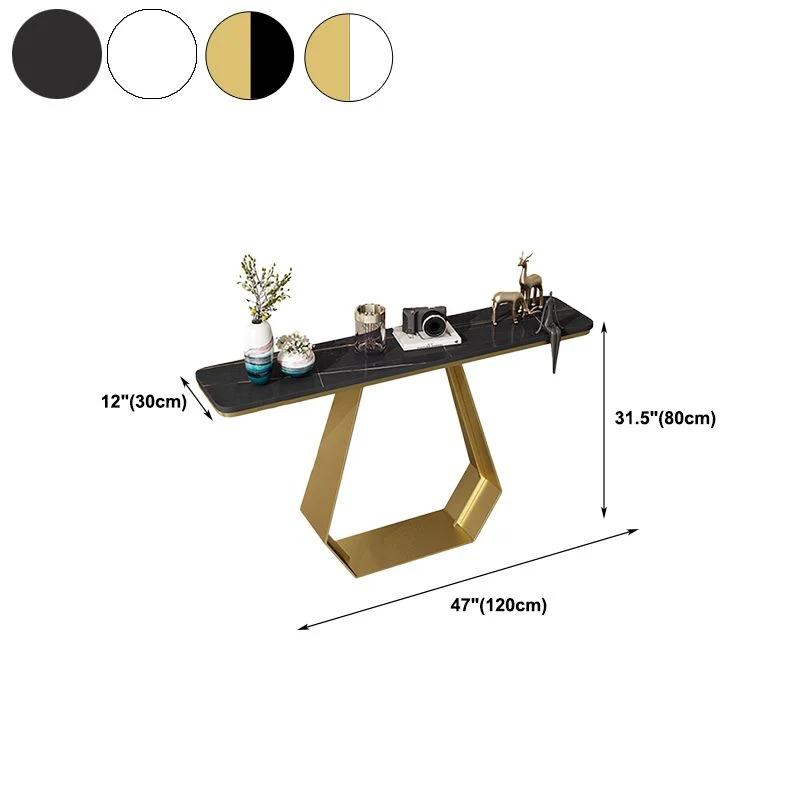 11" Ruim Stone Contemporary Console Table Rectangle Accent Table 31l