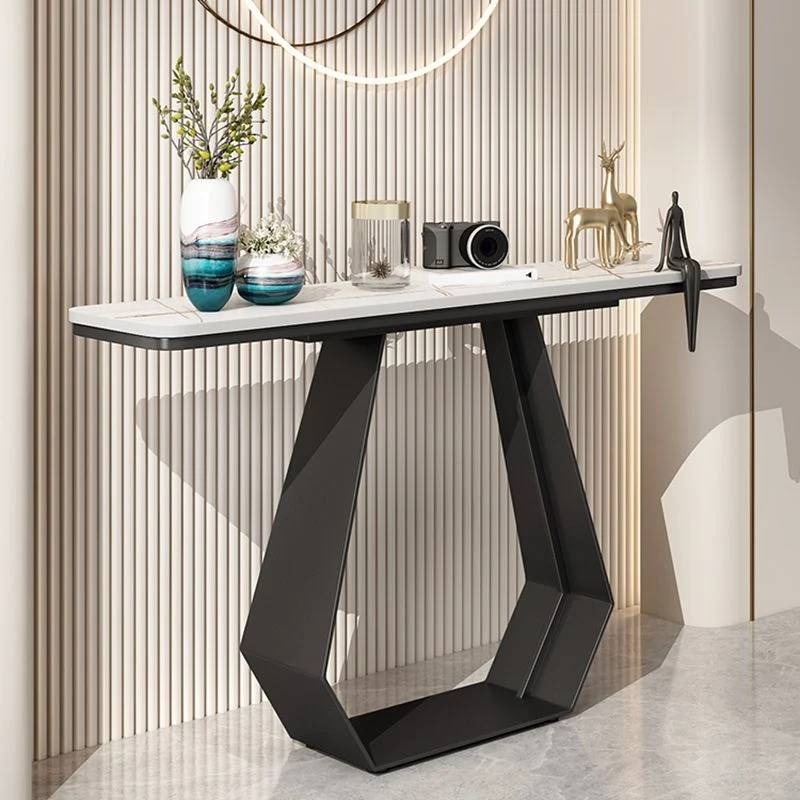11" Ruim Stone Contemporary Console Table Rectangle Accent Table 31l