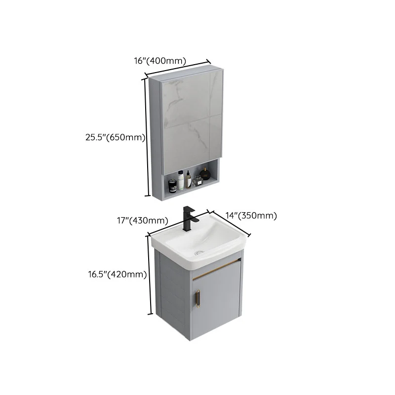 Wall Mount Sink Included Bathroom Sink Vanity Doors Sink 17l