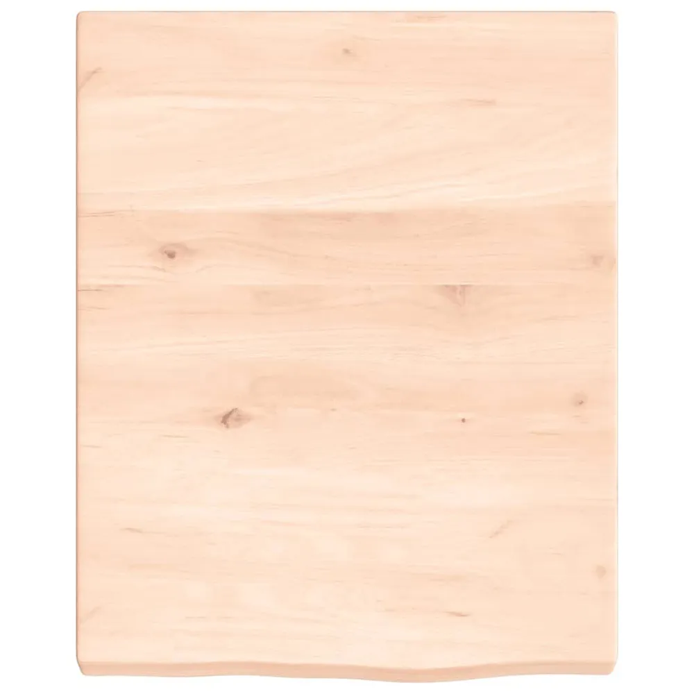 Wastafelblad 40x50x(2-4) cm onbehandeld massief hout