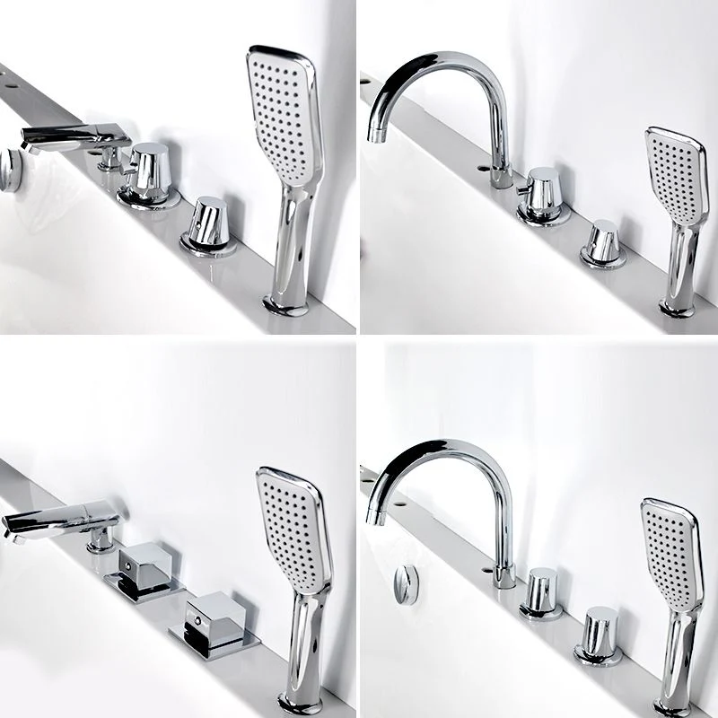 Deck Mounted Warm koper Roman Tub Faucet Low Arc Roman Tub Filler Trim