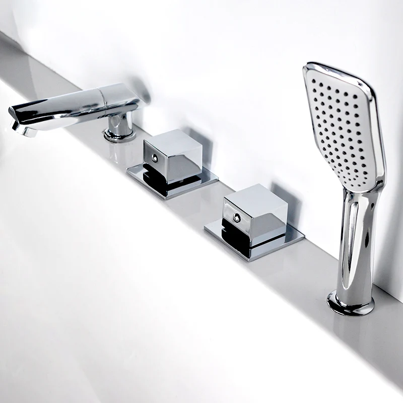 Deck Mounted Warm koper Roman Tub Faucet Low Arc Roman Tub Filler Trim