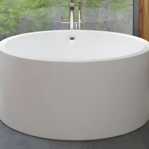 Rond losstaand bad - 165 L - 130 x 130 x 58 cm - Wit - Acryl - LAGUNO - Koop nu online