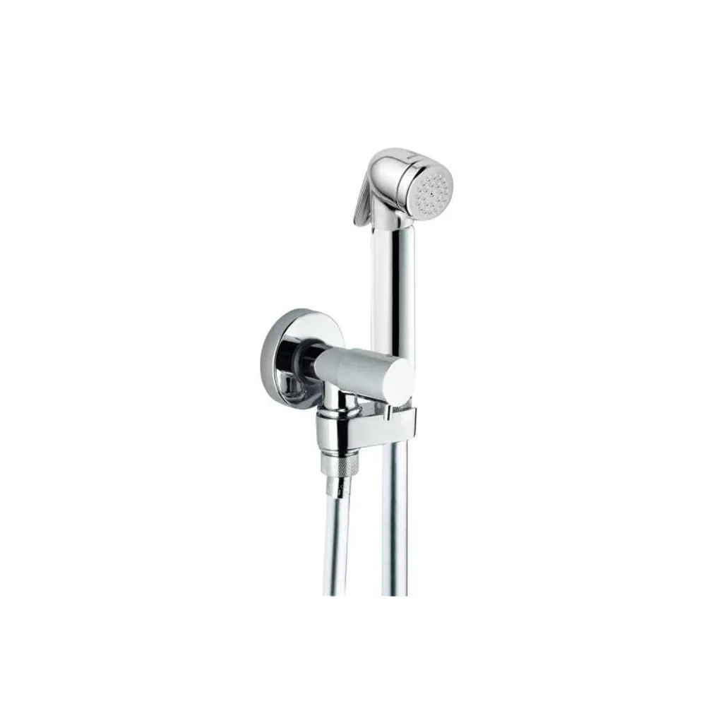 Bossini Talita hydrojet set complete faucet and holder met Drukknopbediening