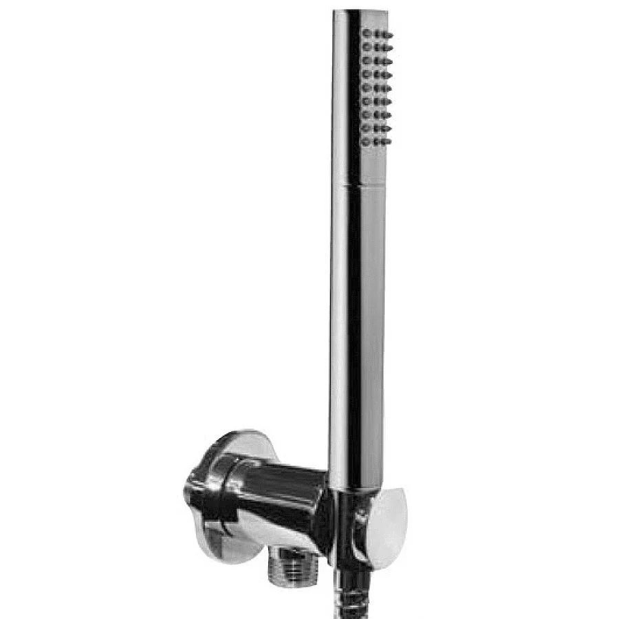 Hands-free Duplex shower set Paffoni water intake, hose and round chrome messing showerhead