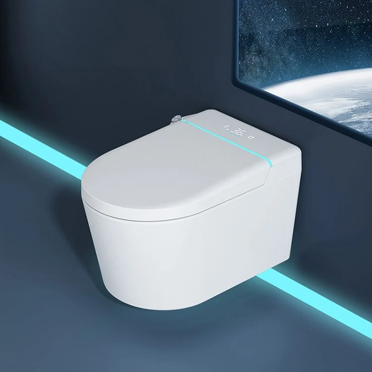 RVS (Roestvrij Staal) Elongated Wall Mounted Bidet Sneeuwwit Wall Hung Toilet Set Unlimited Warm Water