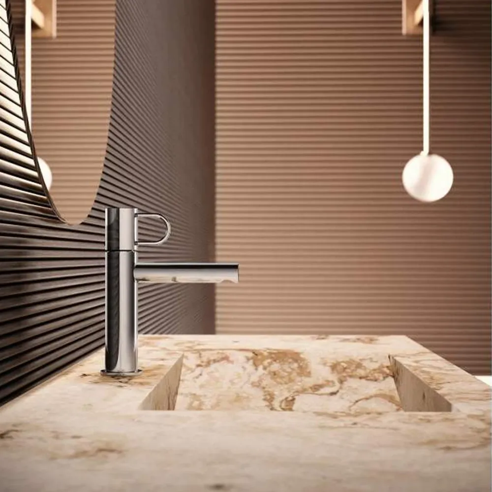 Set basin and bidet mixers click clack drain Paffoni Jocker chrome-plated met Overloopbeveiliging