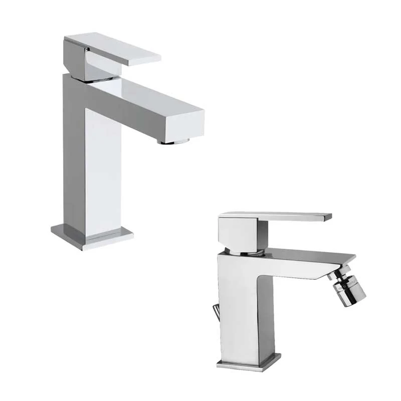 Set Brass Chroom Bathroom Sink and Bidet Mixers Feel Collection Mamoli Rubinetterie CE Gecertificeerd | Drukbestendig