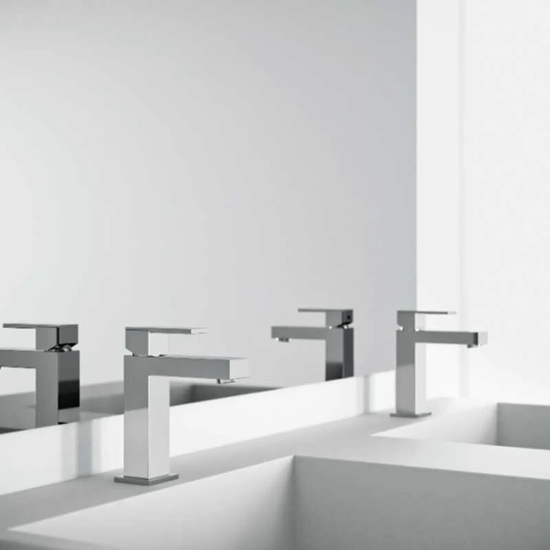 Set Tall Basin Mixers, Bidet and Built- Shower Chrome Brass Feel Collection Mamoli Rubinetterie