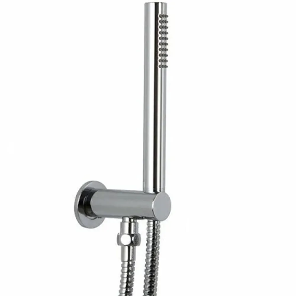 Shower kit composed round showerhead diameter 20 cm, shower arm, and duplex set voor Luxe Douche-ervaring
