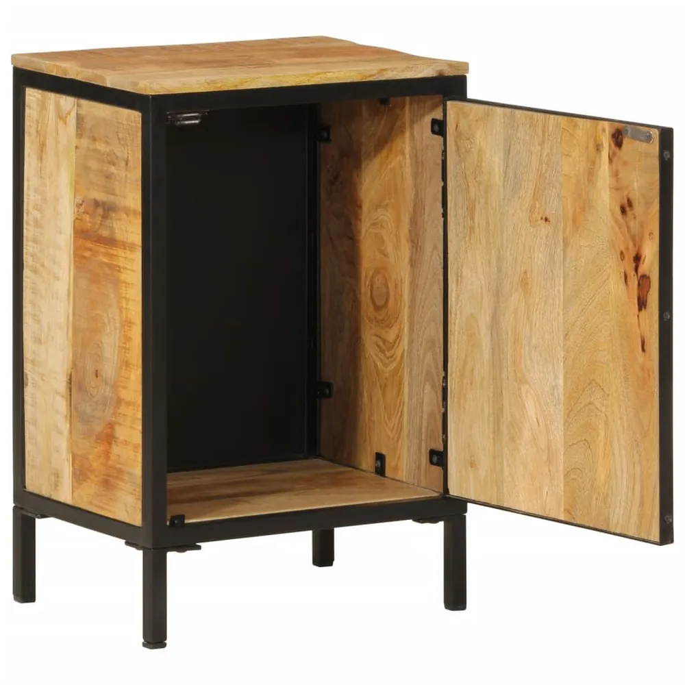Thermostatische Badkamerkast 40x30x60 cm massief mangohout en ijzer