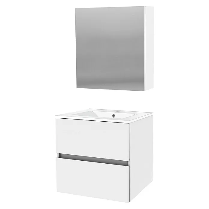 Vloerstaand Allibert Badmeubelset Belli - 60 cm, Mat wit