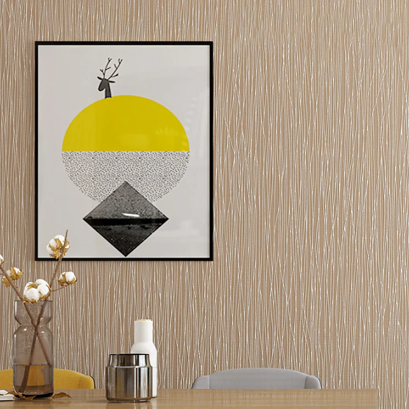 20,5"W x 31'L Wanddecoratie Minimalistisch beperkt gestreept niet-geplakt behang natuurlijke kleuren 25 patronen