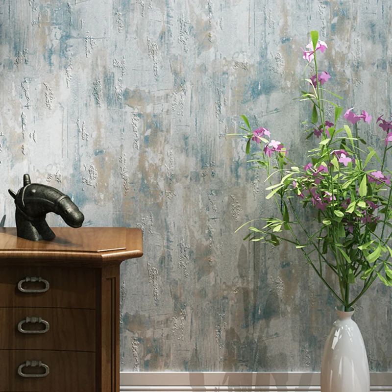 Cementlook behang pastelkleurige steampunk wandbekleding voor de woonkamer, ongeplakt met behanglijm inbegrepen