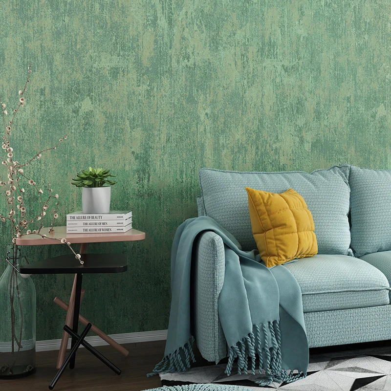 Industrieel gevlekt behang met cementeffect, decoratieve niet-geplakte wandbekleding 20,5" x 31' Geschikt voor oneffen muren