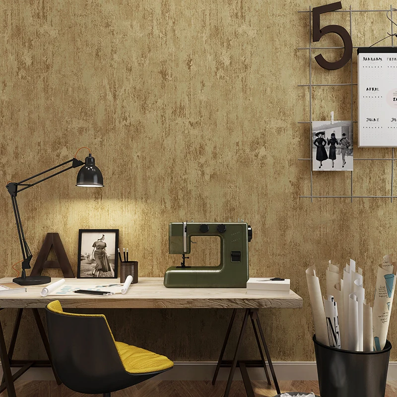 Industrieel gevlekt behang met cementeffect, decoratieve niet-geplakte wandbekleding 20,5" x 31' Geschikt voor oneffen muren