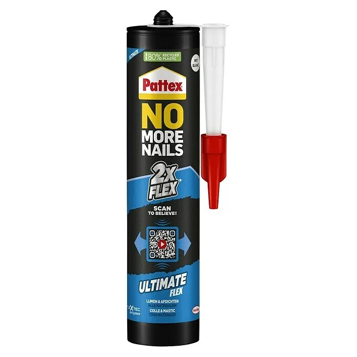 Pattex Montagelijm No More Nails Onverslaanbaar Flex - 390 g, Wit