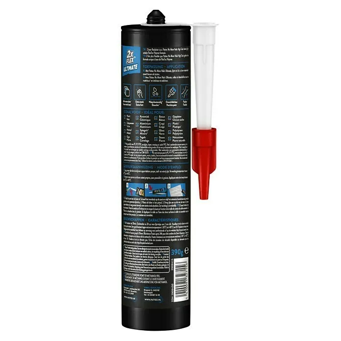 Pattex Montagelijm No More Nails Onverslaanbaar Flex - 390 g, Wit
