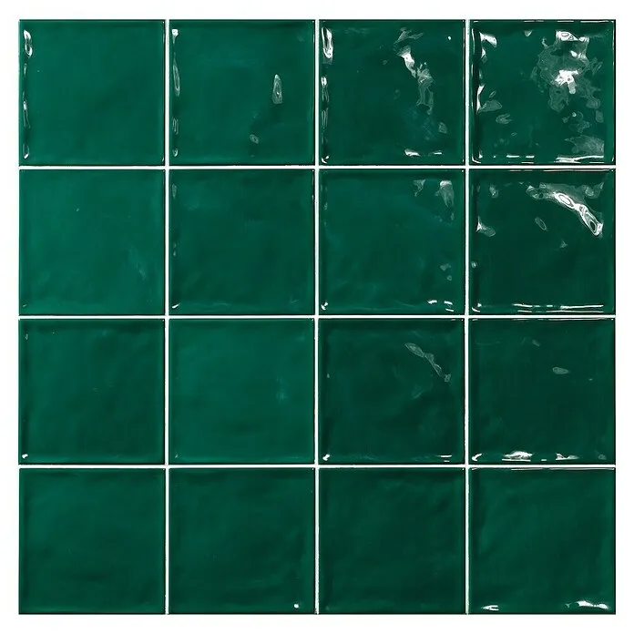 Gras El Barco Wandtegel CHIC Verde - 15 x 15 cm, Groen, Glanzend