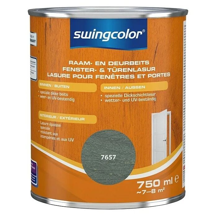 swingcolor Beits voor kozijnen en deuren - Mist grijs, 750 ml, Zijdeglans Easy Strip