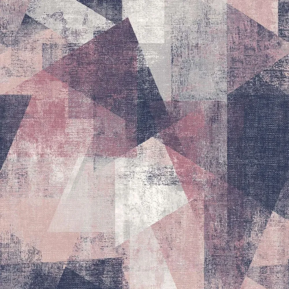 Vochtbestendig DUTCH WALLCOVERINGS Behang perspectieven roze en paars
