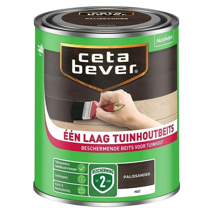 Washable Cetabever Eén laag-beits - Palisander 048, 750 ml, Mat