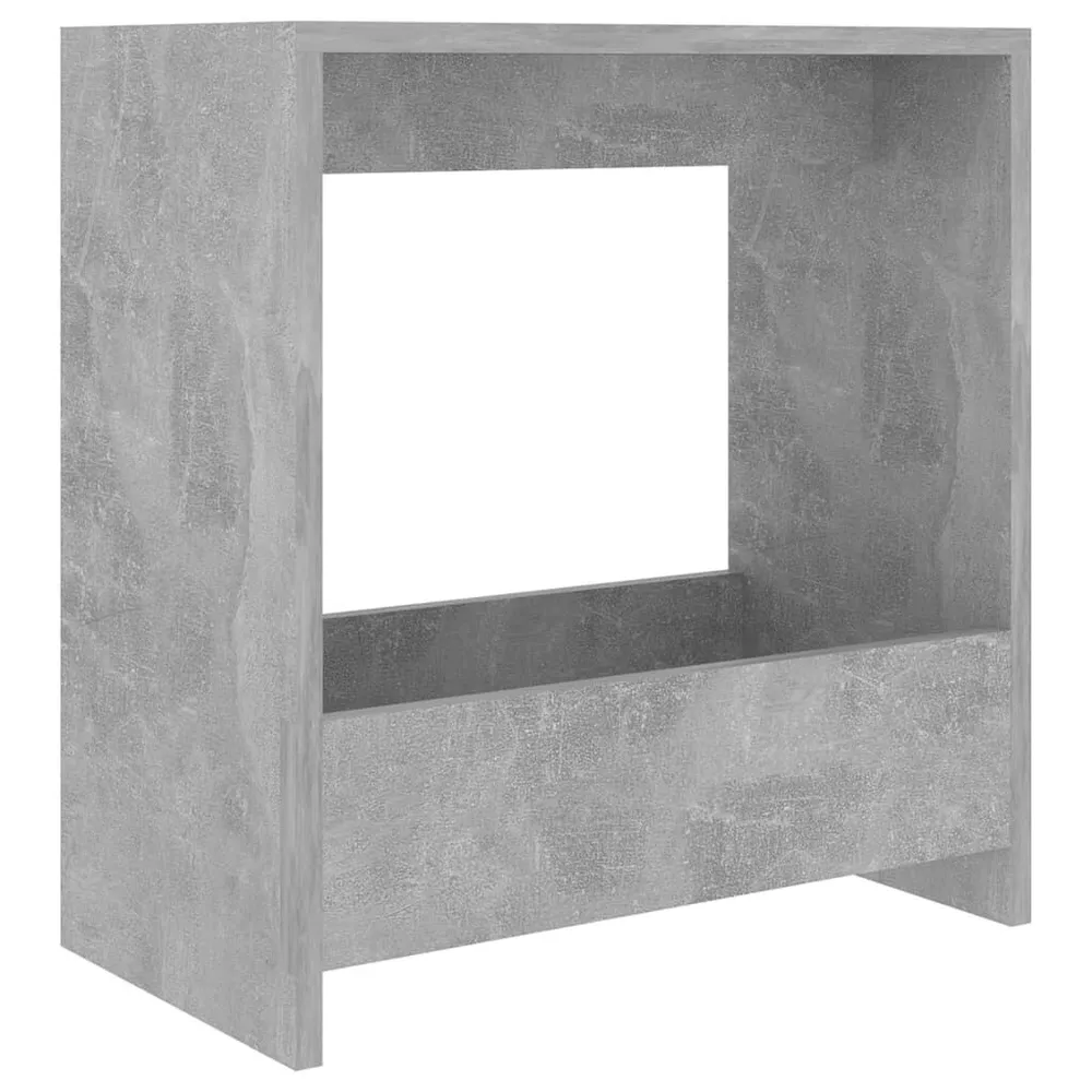 Bijzettafel 50x26x50 cm bewerkt hout betongrijs