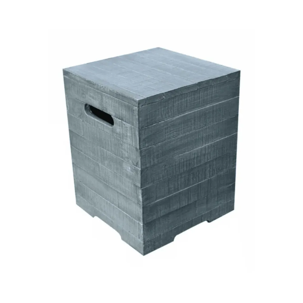 Elementi Gasfles cover hout look light grijs