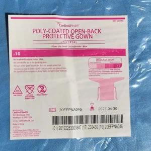 Poly-Coated Open Back Protective Gown (Bag 10 pcs)