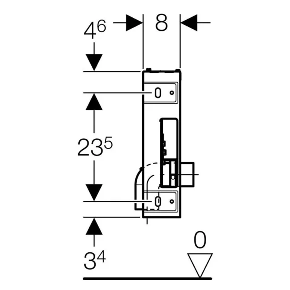 Combifix Italy wall-hung bidets, aanpasbaar fastenings from 18 cm to 23 cm. Brand Geberit.
