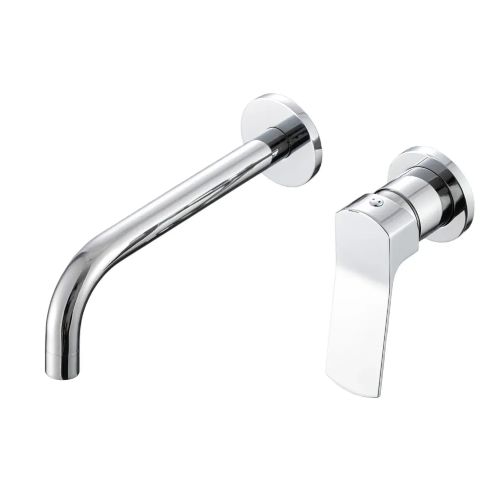 Composition built- basin mixers, bidet and three-way round shower chrome-plated geel koper Lumix