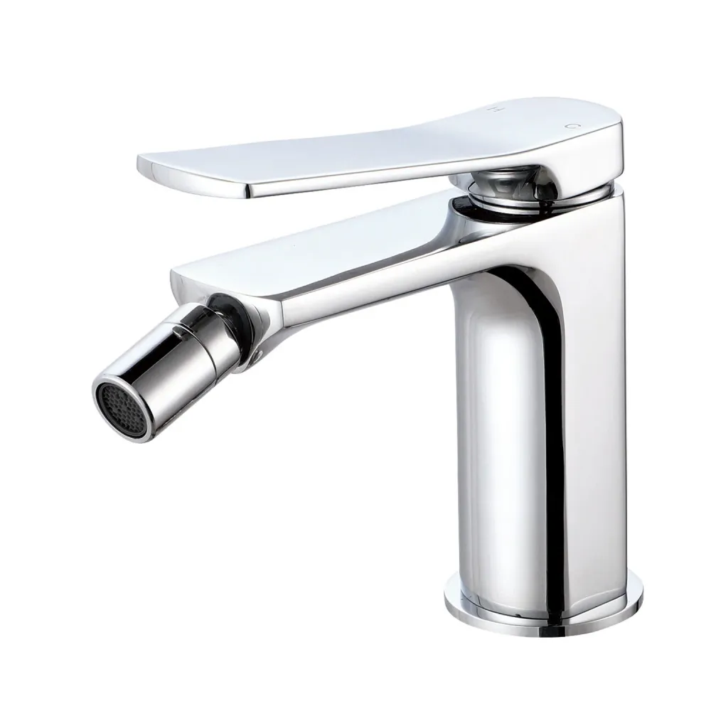 Composition built- basin mixers, bidet and three-way round shower chrome-plated geel koper Lumix