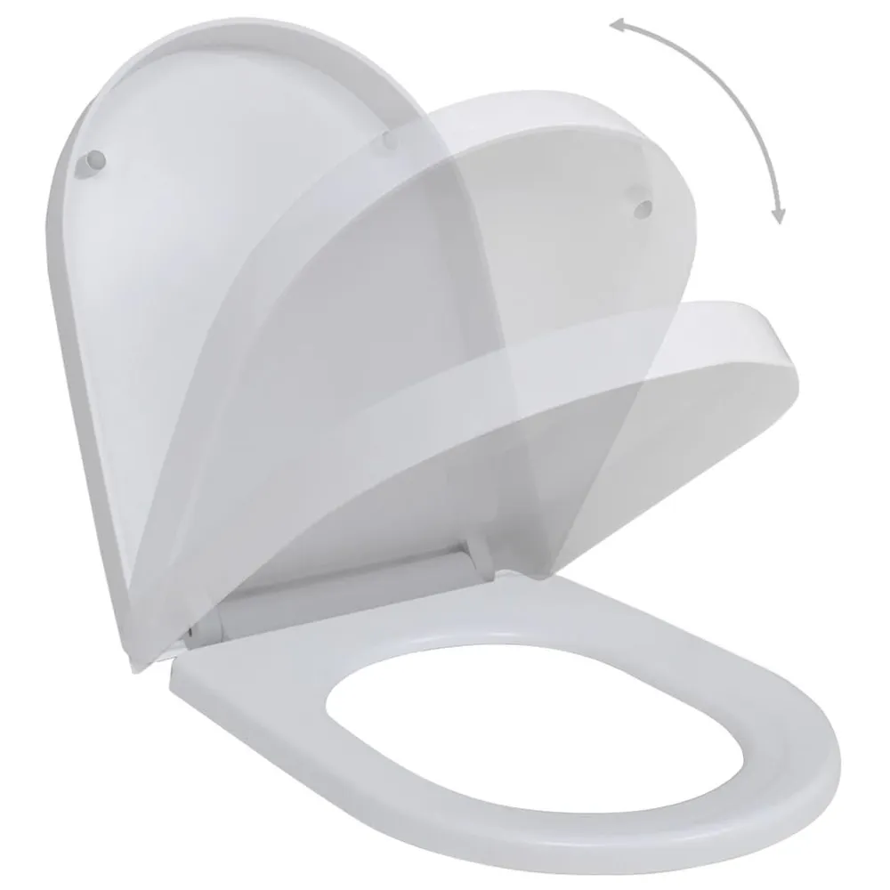 Toiletbrillen met soft-close deksels 2 st kunststof wit