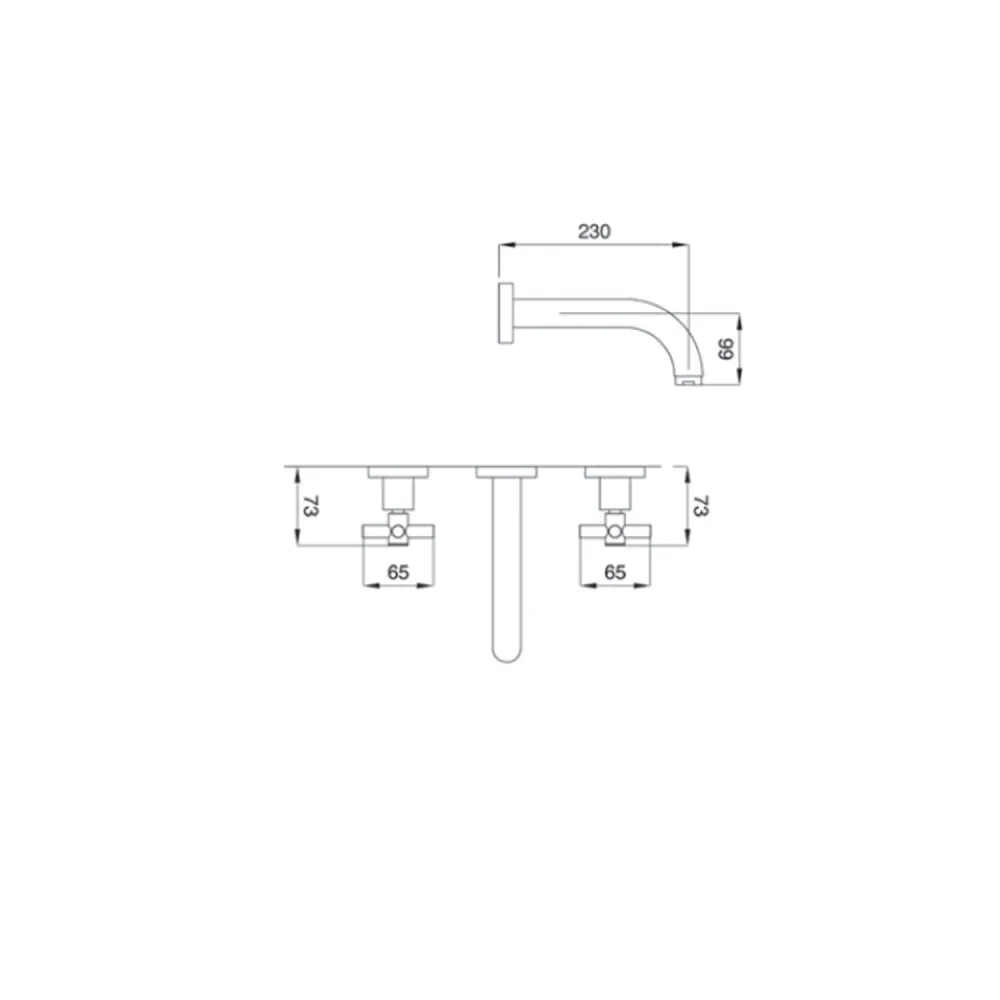 Waterbesparend Mixer kit washbasin and bidet chrome-plated messing Sirio collection Keller Taps - single-hole bidet faucet