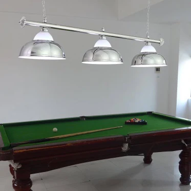 Ronde Flush Mount Loft-stijl dubbele bubbel hanglamp 3 koppen glas en metalen hanglamp chroom/goud voor pooltafel