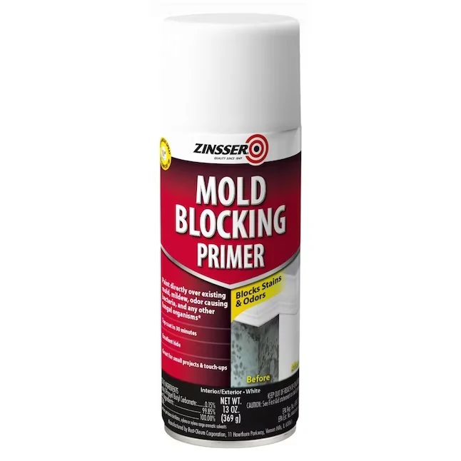 Zinsser Mold Blocking Primer Interior/Exterior High Hiding Oil-based Wall and Ceiling Primer (13-oz) - Snelle Droging