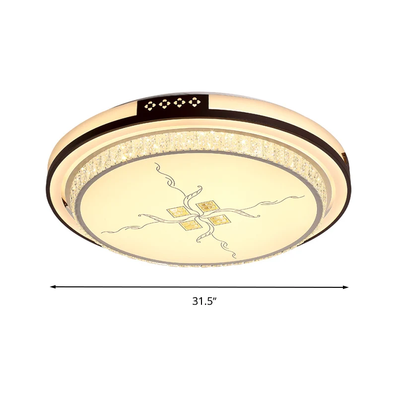 23,5"/31,5"/38,5" diam. witte 2-laags inbouwlamp moderne kristallen LED-plafondlamp, derde versnelling | Snel Thuisbezorgd