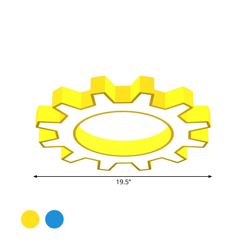 Acryl Gear Inbouw Plafondlamp Cartoon LED Inbouwlamp geel/blauw, 16"/19,5"/23,5" omvangrijk | Snel Thuisbezorgd