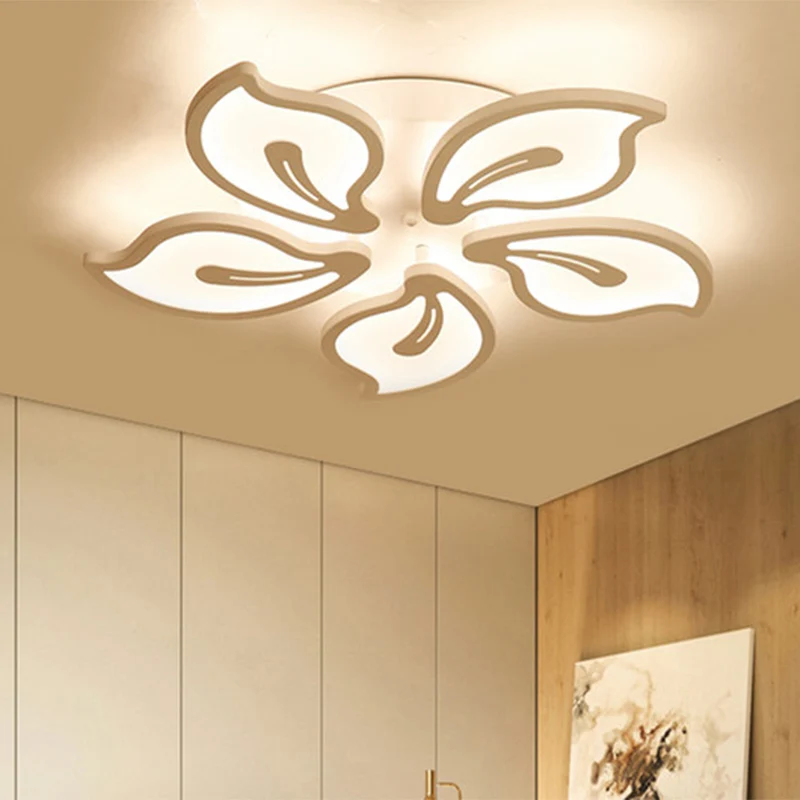 Bauhinia bladinbouwlamp modern acryl 3/5/9-licht woonkamer LED-plafondlamp warm/wit/natuurlijk zacht