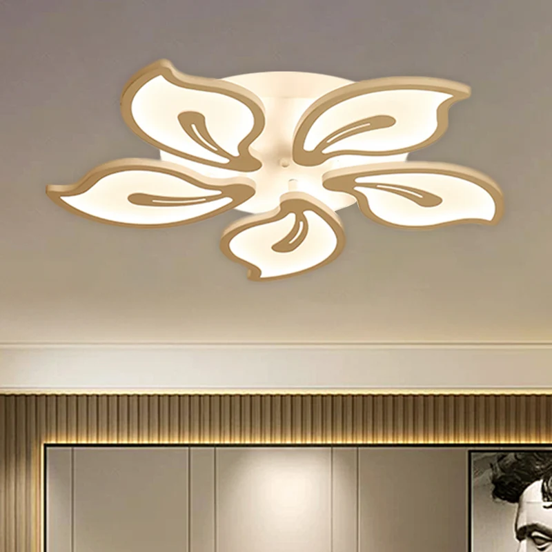 Bauhinia bladinbouwlamp modern acryl 3/5/9-licht woonkamer LED-plafondlamp warm/wit/natuurlijk zacht
