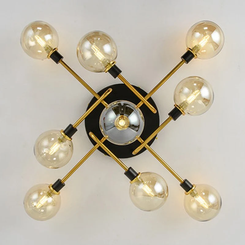 Bubble semi-inbouwverlichting hedendaagse glas--lood plafondlampen voor slaapkamer | Snel Thuisbezorgd