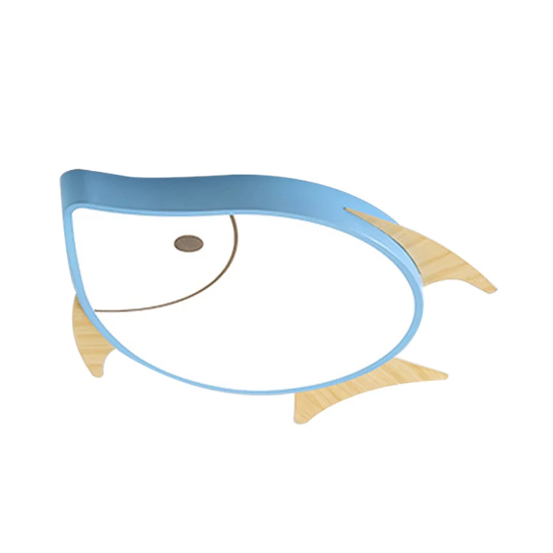 Cartoon Fish Inbouwverlichting Acryl Kleuterschool LED-plafondlamp wit/roze/blauw en hout | Snel Thuisbezorgd