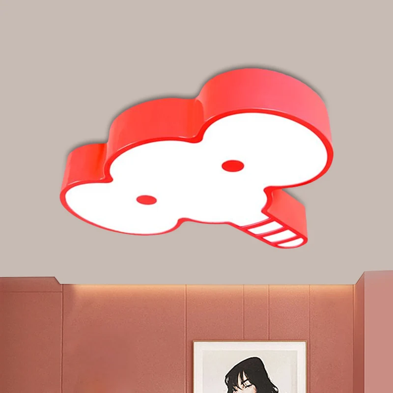 Elephant Face LED-inbouwarmatuur Kinder acryl rood/roze/geel plafondlamp voor slaapkamer met Afstandsbediening