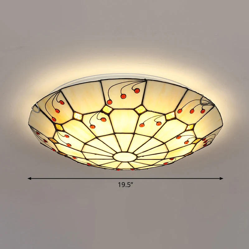 Energiezuinige LED-inbouwlamp met rasterpatroon, gevestigd Tiffany-glas, plafondverlichtingsarmatuur