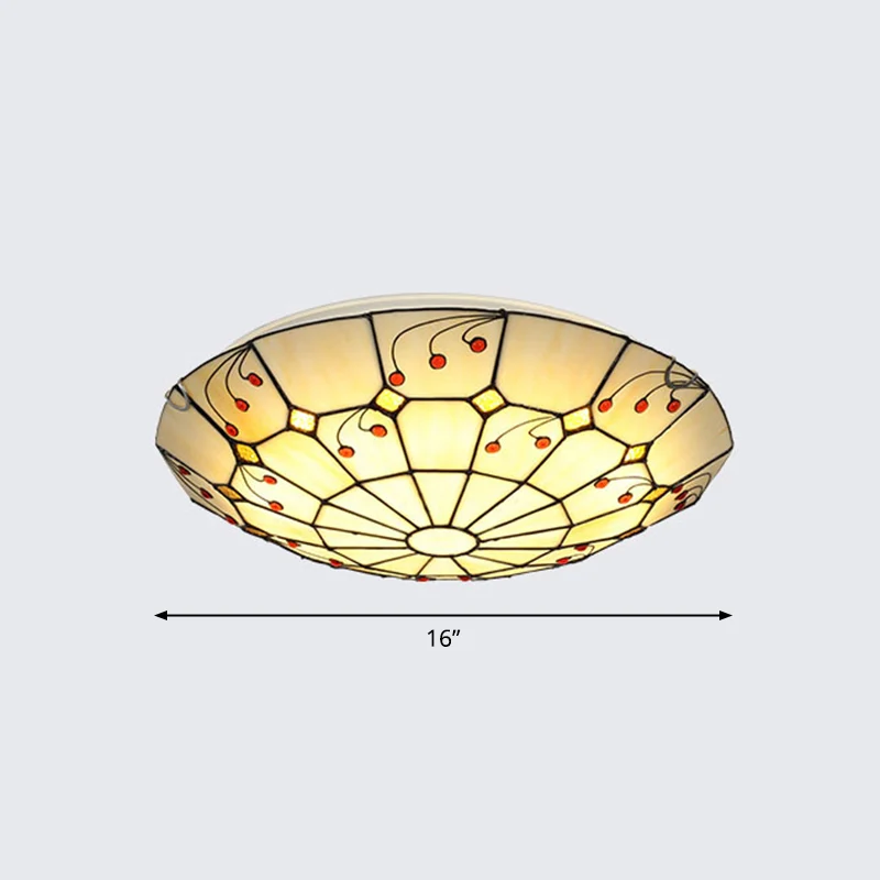 Energiezuinige LED-inbouwlamp met rasterpatroon, gevestigd Tiffany-glas, plafondverlichtingsarmatuur