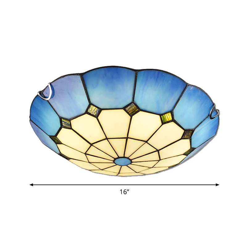 Energiezuinige LED-inbouwlamp met rasterpatroon, gevestigd Tiffany-glas, plafondverlichtingsarmatuur