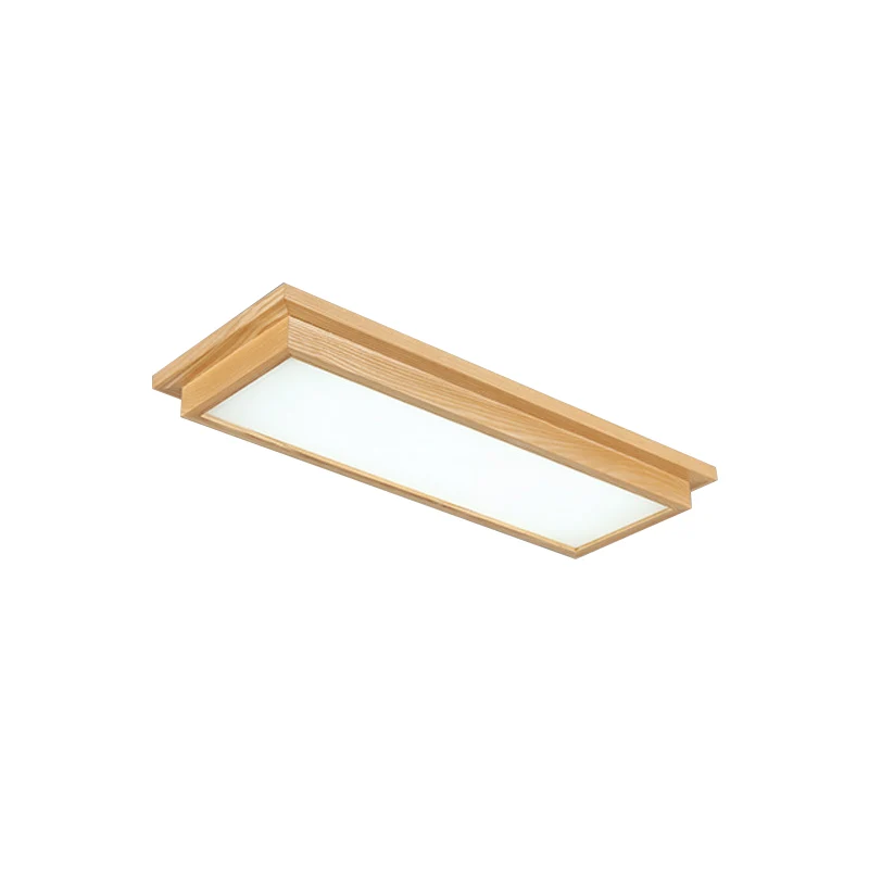 Energiezuinige Rechthoekig plafondgemonteerd licht modernisme houtbeige LED-inbouwlamp wit/warm/natuurlijk zacht met acryl...