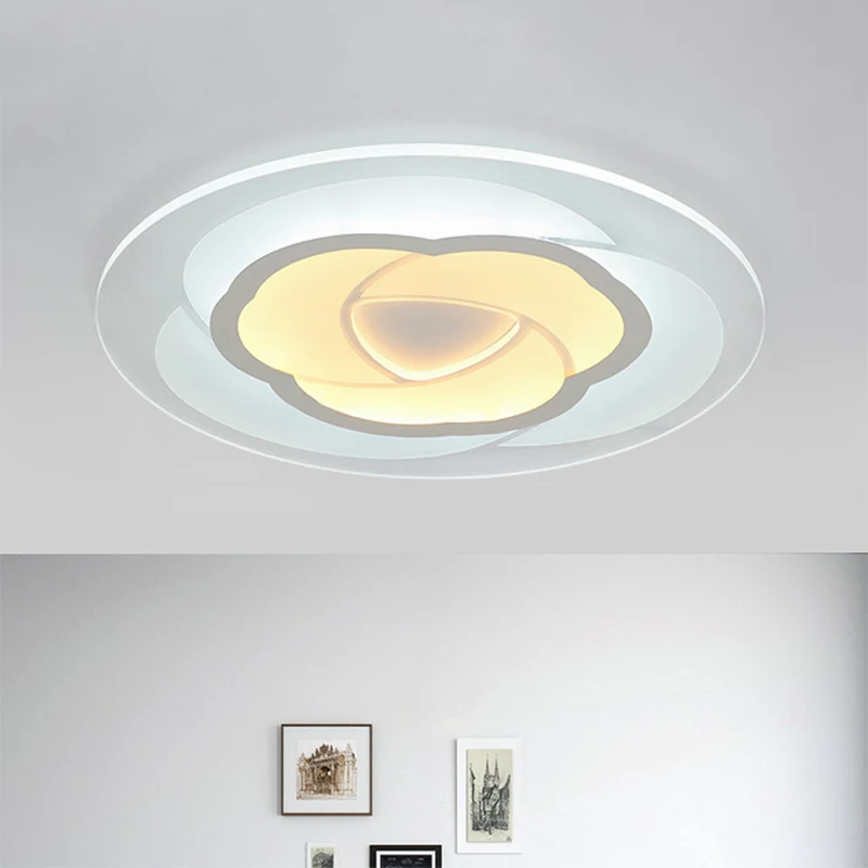 Fel bloemeninbouwlicht Moderne stijl metalen LED-plafondlamp voor woonkamer